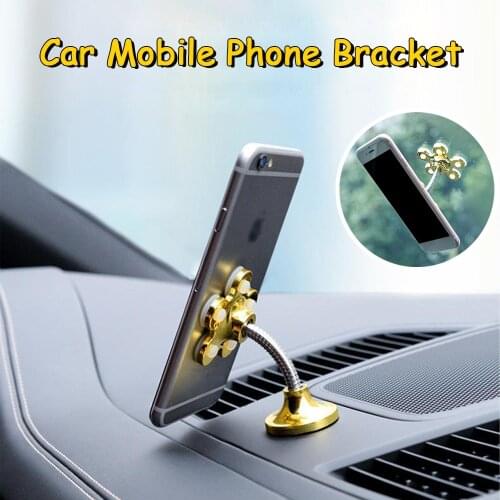 New Five claws Sucker Stand for Cell Phone 360 Rotatable Metal Flower Magic Suction Cup Mobile Phone Holder Car Bracket Mount
