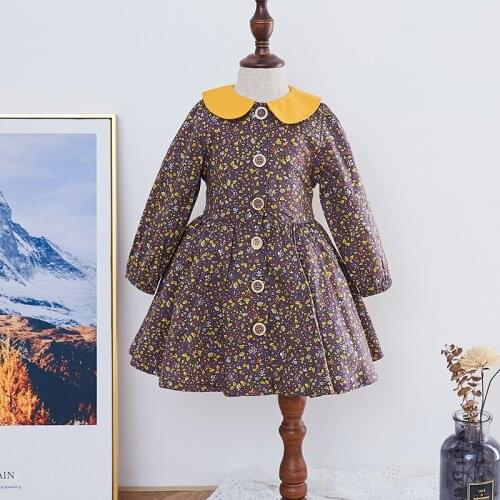 Girl Clothes Dresses for Girls Lolita Style Long Sleeve Print Kid Girl Dress 1st Birthday Dress for Baby Girl