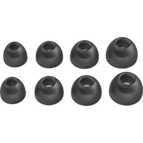 Original TaoTronics Soundliberty 53 / 53 PRO Bluetooth Headphones Black Replacement Earbuds Set Kit 8 Pieces 4 Sizes XL,L,M,S