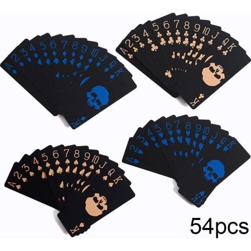 Card Plastic Leisure Entertainment Waterproof Table Game Toy 54pcs Rectangular Playing Magic Card Gift Gambling Board For Adults