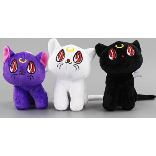 3 style 16cm Janpan Anime Sailor Moon Cat Luna Pendant Plush Doll Toys Kids Lovely Birthday Gifts