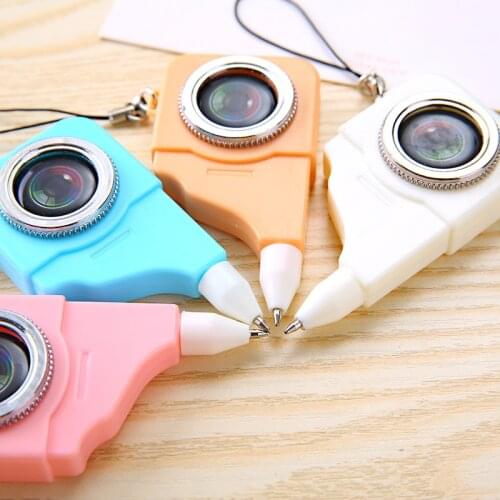 1pcs Cute Camera Durable Ballpoint Pen Rotating Pocket Pen Portable BallPoint Pen Kawaii Oil Pen Exquisite Writing Tool