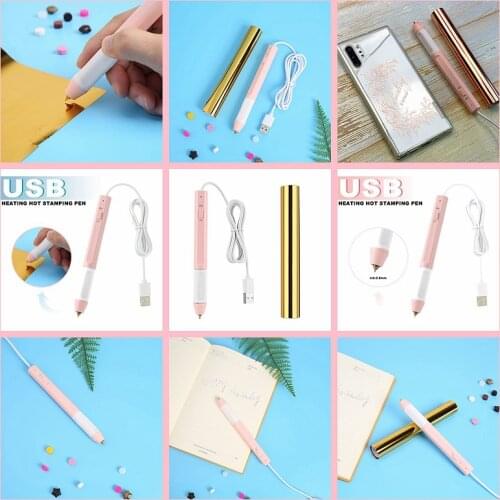 0.8/1.5/2.5/2.5*0.35Mm Heat Foil Pen Calligraphy Tip Slim Handle with Heat-Resistant Grip Used On Paper Leather Plastic Card