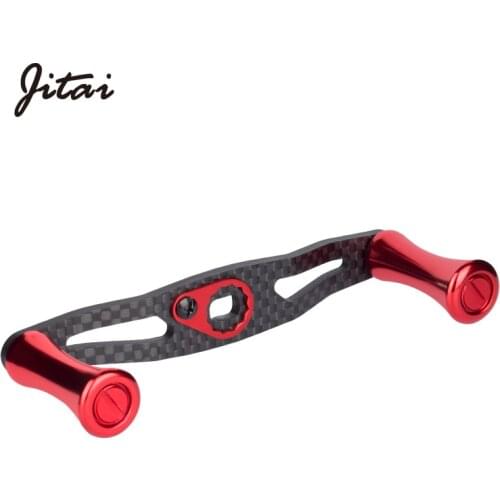 Jitai Fishing Reel Handle Aluminum Alloy Knob Carbon Fibre For Baitcasting Reel Lightweight Tackle Accessory Rocker