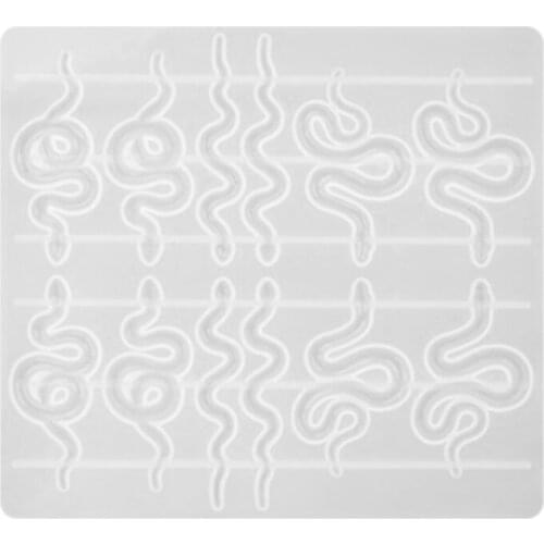 DIY Crystal Epoxy Resin Mold Snake Head Snake Earrings Silicone Earrings Mold Keychain Mirror Silicone Mold