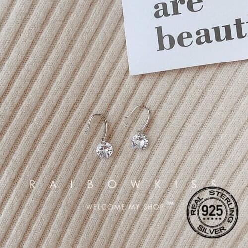 Studs Earrings Diamond For Women 925 Sterling Silver Zircon High Quality Retro New Fashion Lady Party Jewelry Wholesale INEFFA