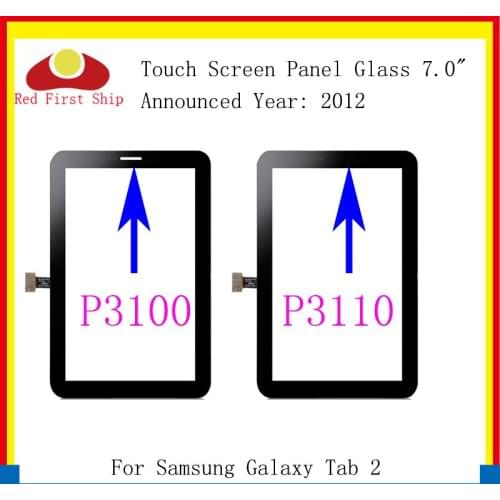 10Pcs/lot For Samsung Galaxy Tab 2 7.0 P3100 P3110 Touch Screen Digitizer Panel Glass Lens SM-P3100 LCD Front Sensor Replacement