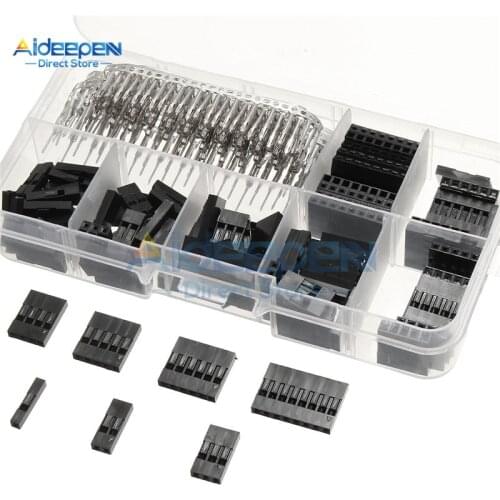 310Pcs/lot 2.54mm Dupont Wire Jumper Line Cable 1/2/3/4/5/6/8 Pin Header Male+Female Connector Housing DIY Kit With Plastic Case