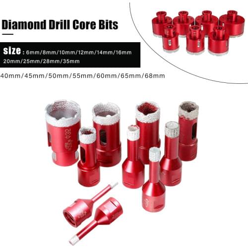 6-68mm M14 Diamond Drill Core Bits Brazed Hole Opener Drilling Hole Saw Tools For Granite Stone Tile Marble Concrete Drill
