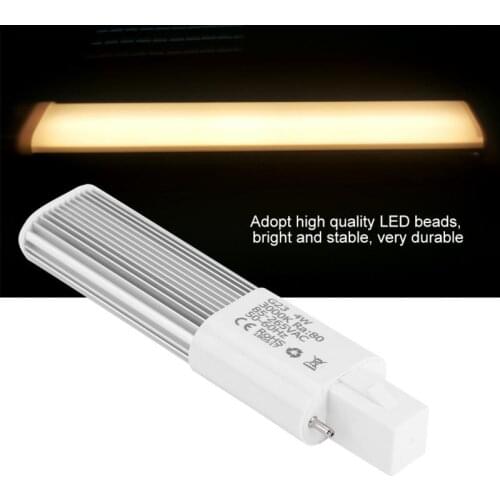 4W LED Tube Light Bulb 2-Pin LED Compact Lamp Energy-saving Lighting Light Tube Bulb 85-265V lampada led