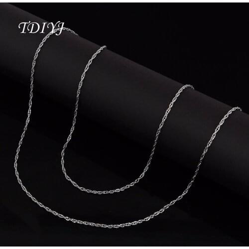 TDIYJ New Arrival 2.4MM*80CM Mixed 316L Stainless Steel Link Soprano Chain for My Coin Holder Frame Pendants 10Pcs
