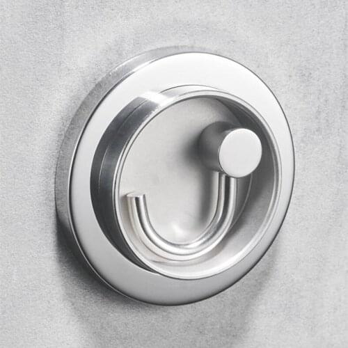 Vidric Chrome glue or drill real 304 SS material clothes rack cloth hook foldable Robe Hook for Bathroom Hanger Accessory Hange