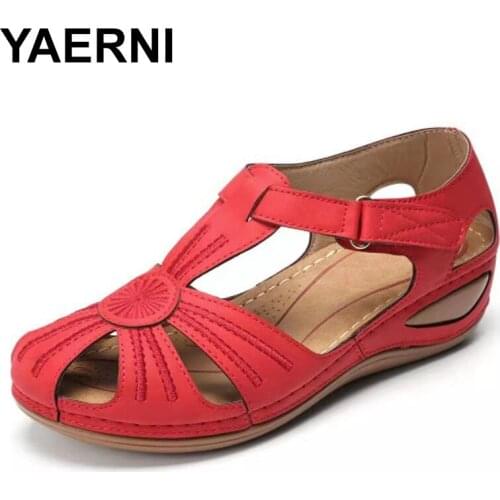 YAERNI Sandalias de moda para mujer, sandalias de plataforma de Roma, sandalias casuales de ocio, sandalias de cuña para mujer