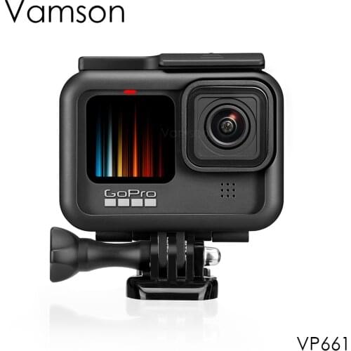 Vamson for Gopro Hero 9 Black Standard Protective Frame Housing Case Mount Cover Sports Camera Accessories for gopro 9 VP661