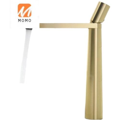 Golden Hot Cold Water Mixer Faucet Basin Faucet New Fashion Creative Bathroom Brass Mixer Tap