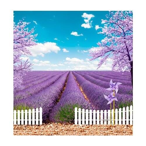 VinylBDS 6.5X10ft photography backdrops photography background fotografia Stone windmill flowers