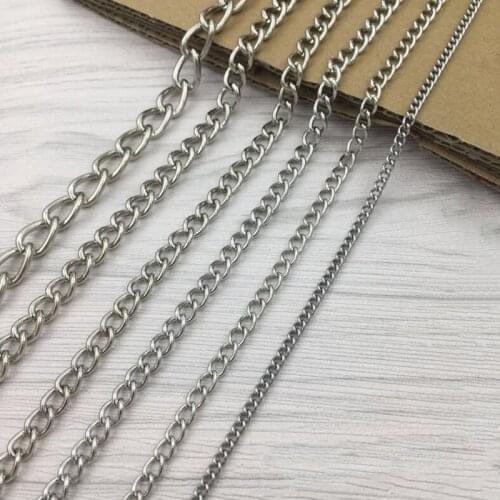 2m/lot 1.5mm/2.5mm/3mm/4mm Stainless Steel jewelry Chain Bulk chain For DIY Necklace Chains Materials Handmade Supplies
