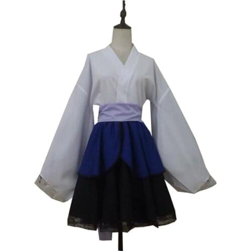 2018 Naruto Shippuden Uchiha Sasuke Female Lolita Kimono Dress Anime Cosplay Costume
