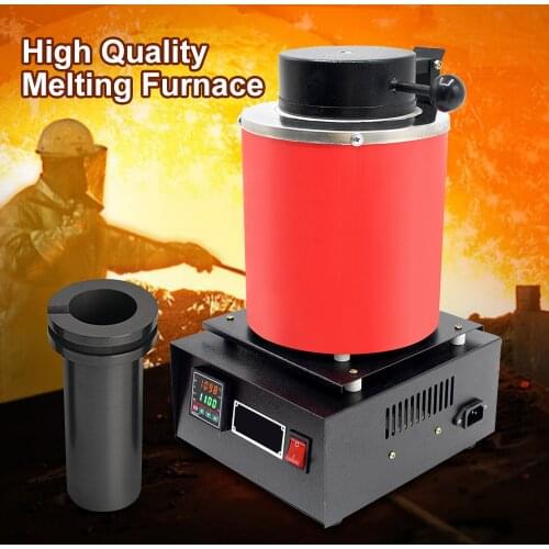 3KG Electric Digital Melting Furnace Machine Heating Capacity 1400W Casting Refining Precious Metal Gold Silver Jewelry Tool