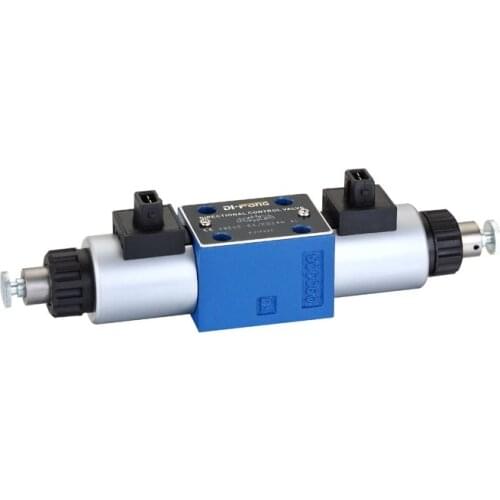 4WE6 DC 12V 24V Manual Push Rod IP66 AMP Junior Timer Connector Hydraulic Solenoid Directional Valves