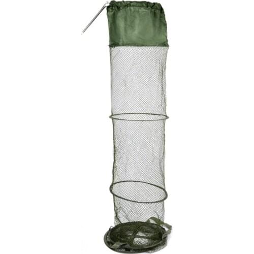 5 Layers Collapsible Fishing Basket Dip Net Fishing Cage to Keep Fish Alive in the Water 1.4m Mesh Fishing Basket Dip Nets Tool