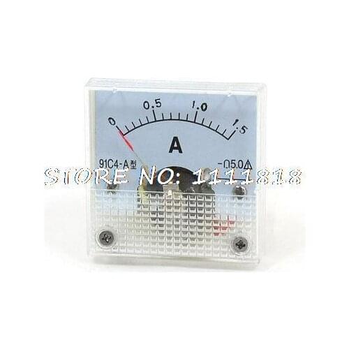 91C4-A DC 0-1.5A Class 5 Accuracy Analog Amperemeter Panel Meter Gauge