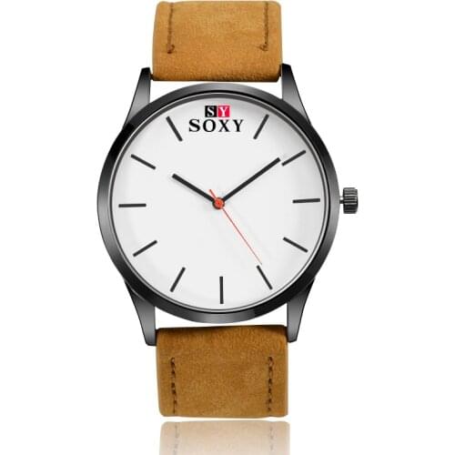 SOXY Brand Minimalist Fashion Sport Watch Men Watch Leather Quartz Watch Men Hours montre homme relogio masculino reloj hombre