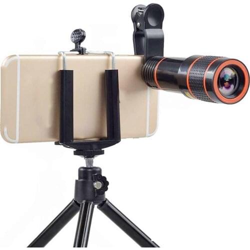 For Smartphone 8X 12X Mobile Phone Camera Lens Telephoto Lens External Telescop with Clip With Universal Clip Universal