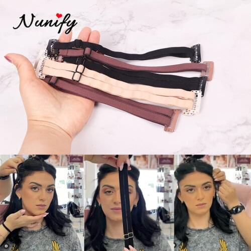 Nunify Elastic Band For Eye Stretching Double Headband With Clips Black Brown Blonde Stretch Hair Band For Lift Hair Adjustable