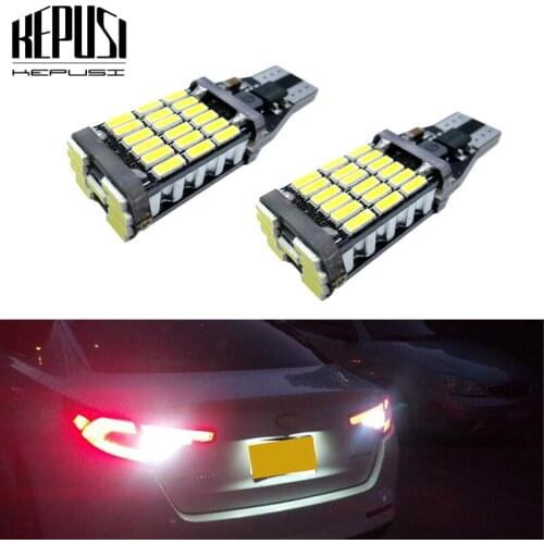 2x Super Bright T15 W16W 45SMD 4014 LED Car Auto Canbus Reverse Light Reversing Lighting Back Up Lamp led Car light Xenon White
