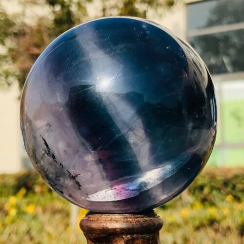 Rare And High Quality Natural Color Fluorite Quartz Crystal Ball