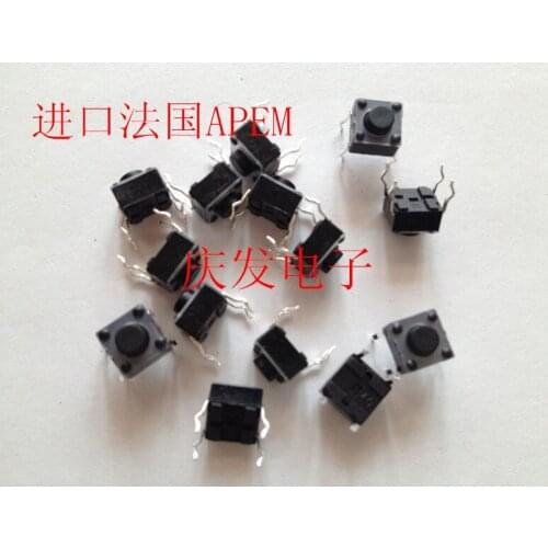 Imported French APEM touch switch Micro switch 6X6X5MM Plug 4 foot button 6*6*5mm