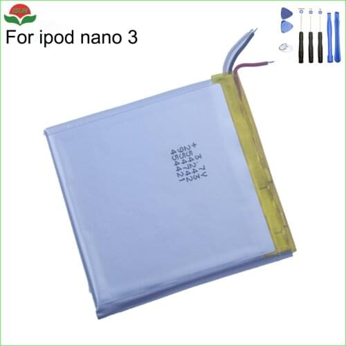 ISUN nano3 battery 3.7V Li-ion battery replacement for iPod Nano 3 3rd Gen battery with free repair tools