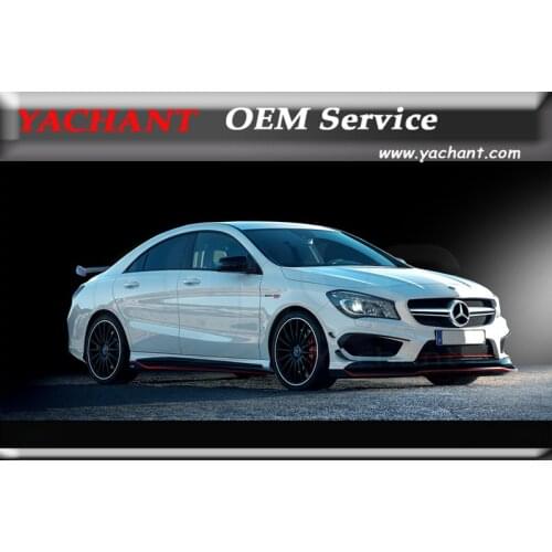 Car-Styling Carbon Fiber Bodykit Fit For 13-15 W117 C117 CLA Class RZ RZA 290 Style Front Bumper Lip Side Skirts Canard Diffuser