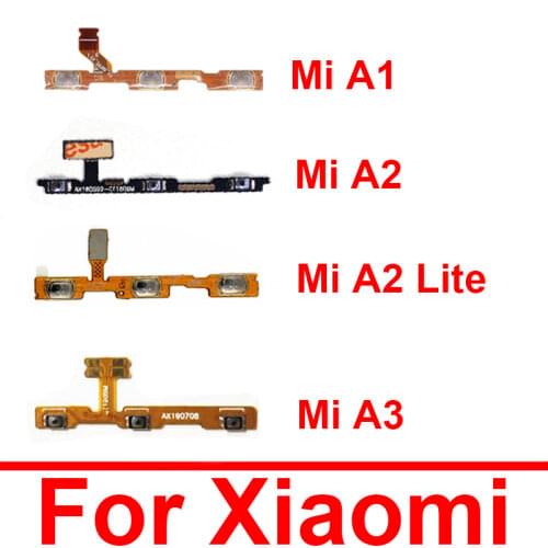 On/Off Power Volume Button Flex Cable For Xiaomi Mi Max 2 3 Max2 Max3 Side Key Switch Button Flex Ribbon Replacement Parts