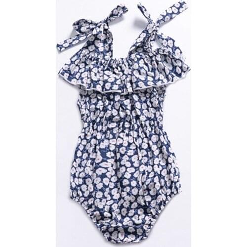 Hot Sale Newborn Infant Baby Girls Floral Rompers Flower sling Baby Girls Clothing Summer Baby Costumes