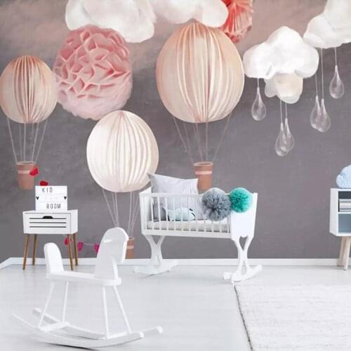 Milofi custom 3D wallpaper mural Nordic childrens room network red wallpaper ins balloon wallpaper wall decoration wallpaper