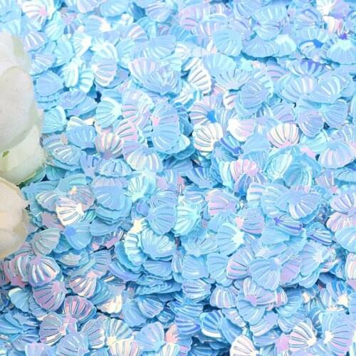 20g Sparkle Shell Table Confetti Sprinkles Boy Girl Baby Shower Party Wedding Decor Glitter Pink Blue Gold Silver Metallic 7MM