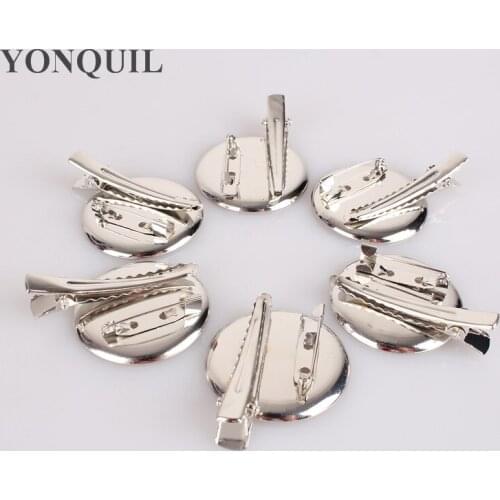 DIY Brooch Base 35MM 100Pcs/lot Dual Brooch Back Base With Clip and Safety Pin Use for Brooch and Hair jewelry CPAM for Girls