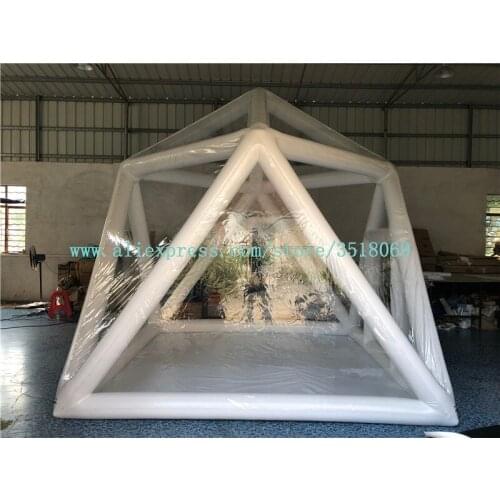 Mobile airtight tent for outdoor rapid expansion, PVC transparent square tent for sale