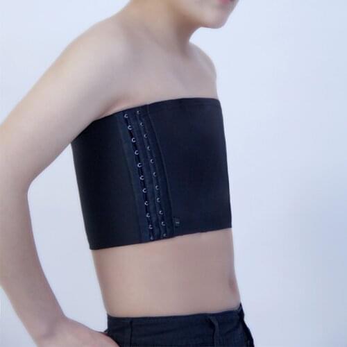 Casual Buckle Bra Vest Les Lesbian Undershirt Tube Top Bandeau Tomboy Chest Binder Slim Flatten Breast Shaper Tank Top