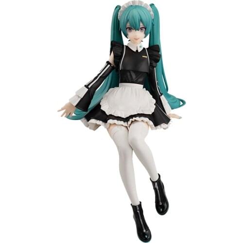 Pre-Sale Hatsune Maid Outfit Instant Noodle Press Anime Figure Collectible Model Toys Desktop Decoration Pvc Model Cartoon Toys