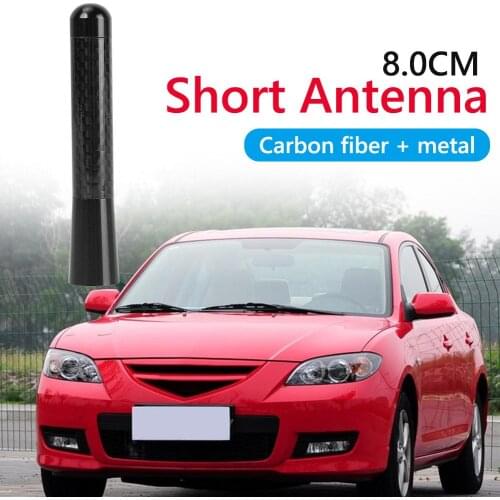 Durable Antenna Delicate Design Portable 3.2 inch Car Roof Radio Antenna Carbon Fiber Screw Metal Stubby Mast Antenna
