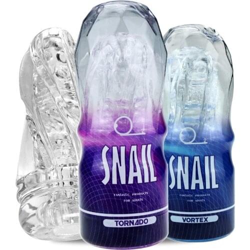 Male masturbation toyTransparent snail aircraft cup male glans exercise masturbation cup mens toys adult erotic sex supplies