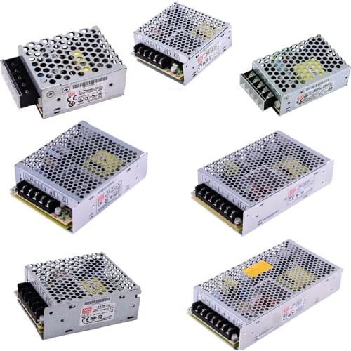 RS-15/25/35/50/75/100/150 watt Transformer -3.3/5/12/15/24/48V switching power supply Meanwell SMPS