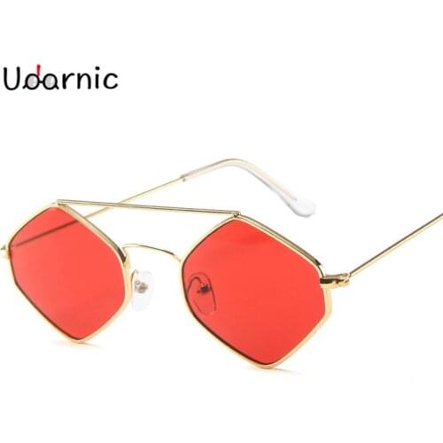 Sunglasses Red Black Pink Gold Lens Light Frame Fashion Diamond Retro Metal Hippie Glasses Sunglasses Men women SMT-G009