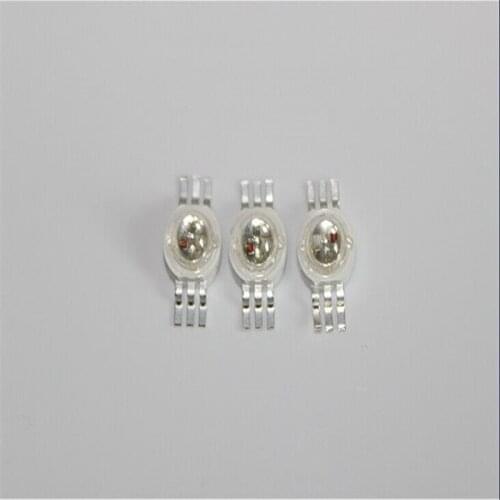 10Pcs LED Chip 3W RGB High Power 350MA Red Green Blue Full Color DIY LED COB Beads 3 W Light Lamp 6pin LED Floodlight