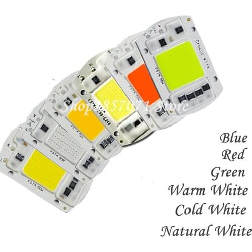 LED COB 50W red/blue/green/white/warm white/Natural White LED Chip Beads220V Smart IC Fit For DIY High power for Street lights