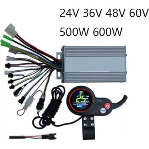 TF-100 E-Scooter Brushless Controller Thumb Throttle with Display 24V-48V 500W 600W Kits for Ebike/Escooter
