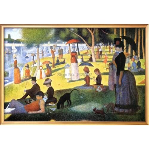 Sunday Afternoon on the Island of La Grande Jatte Georges Pierre Seurat Painting Handmade oil painting Reproduction High quality